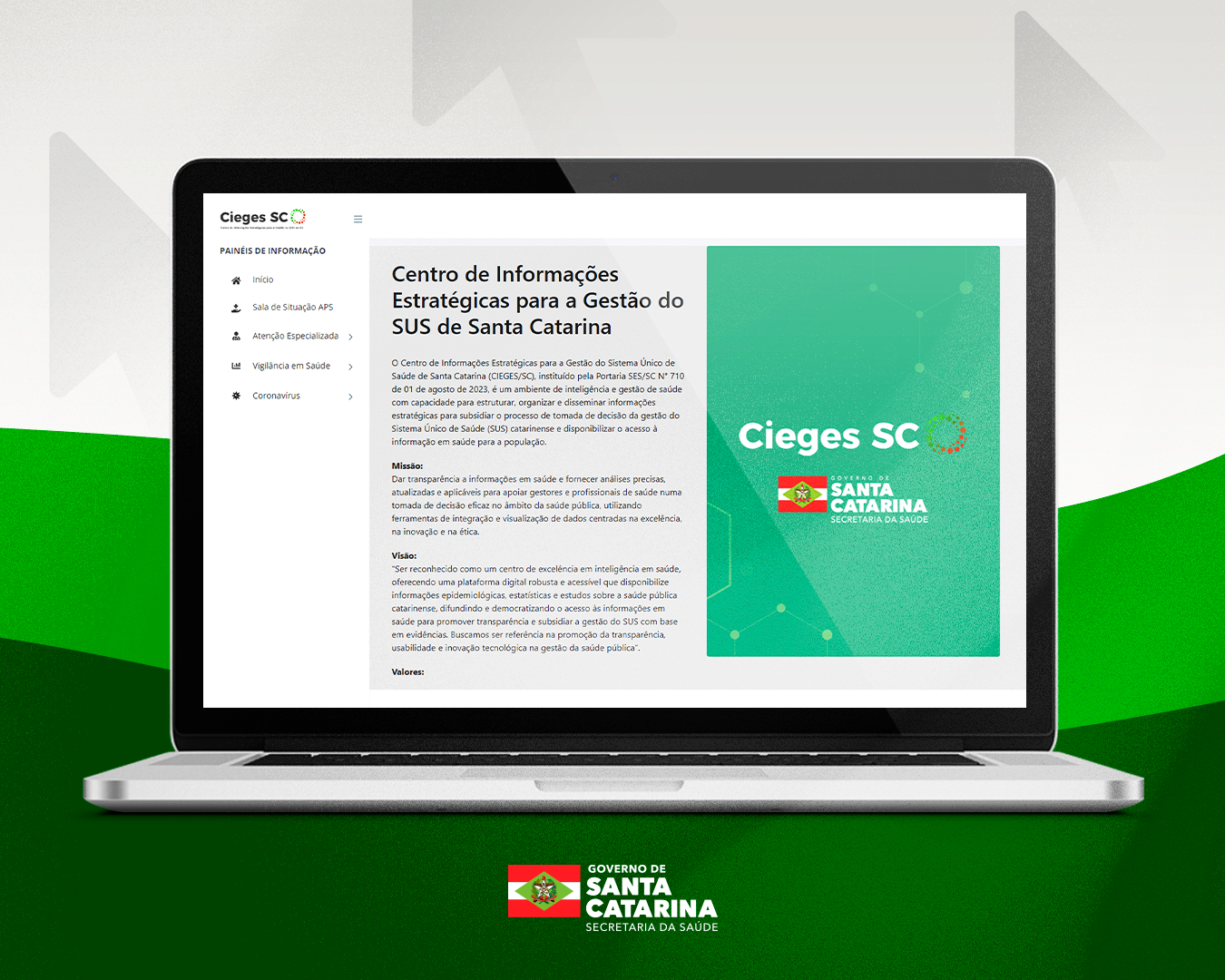Conheça a plataforma digital com informações sobre a saúde pública catarinense Matéria 1