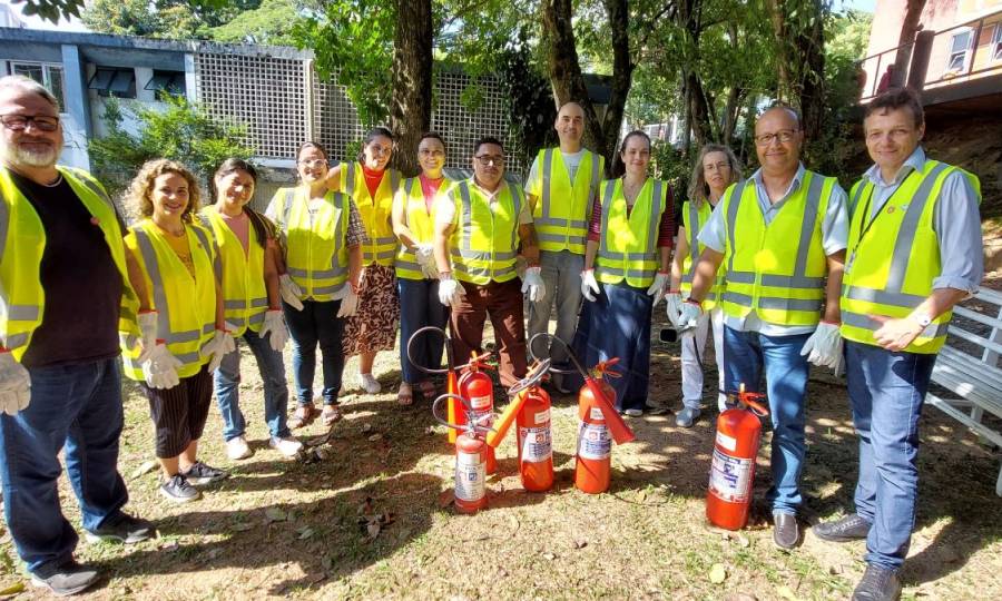 Brigada de Incêndio do Centro Catarinense de Reabilitação aprimora habilidades em treinamento de segurança