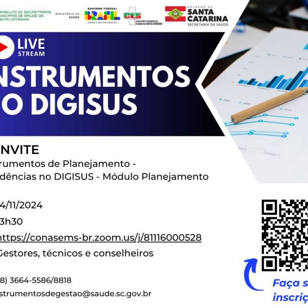 SES promove live sobre instrumentos de planejamento no DigiSUS