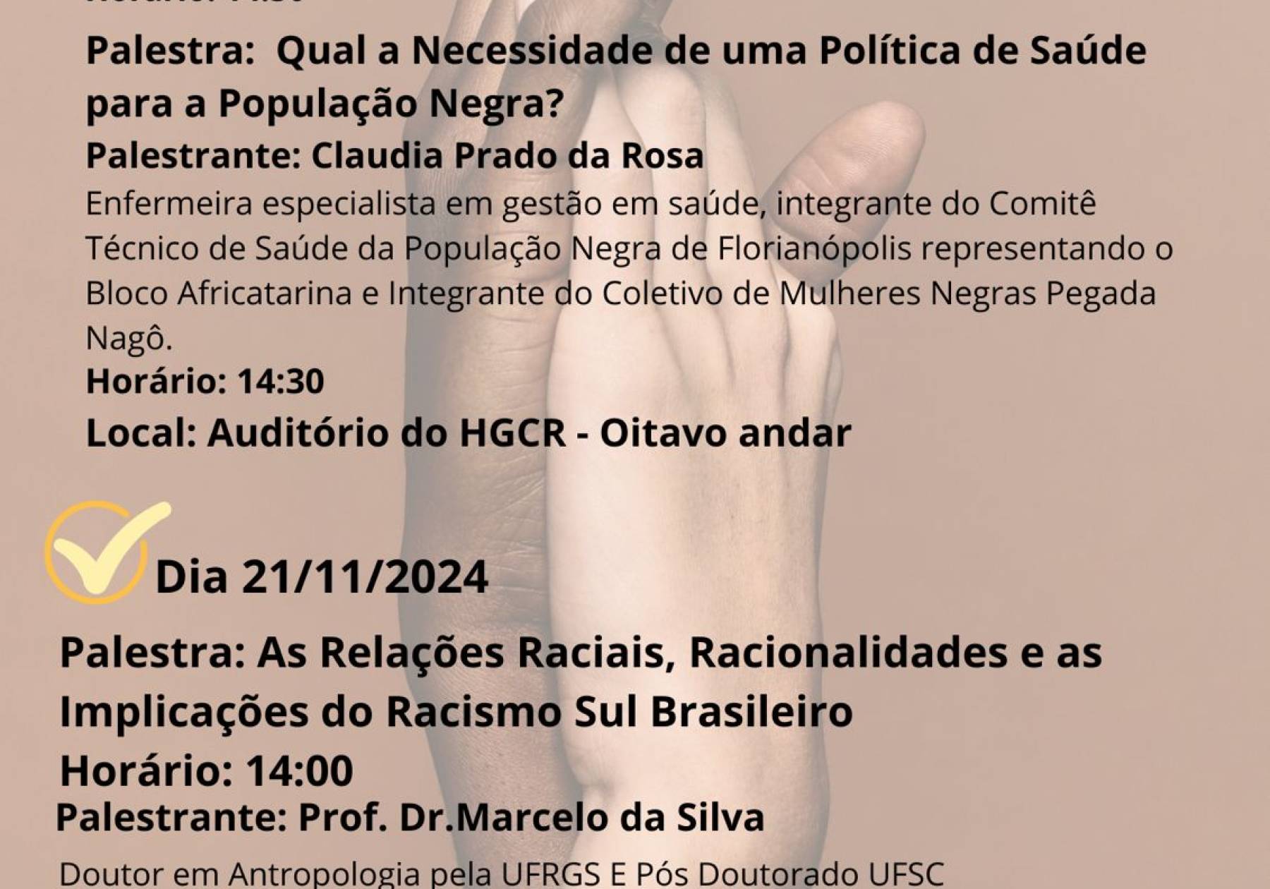 Hospital Celso Ramos celebra a semana da Consciência Negra com palestras e atividades culturais