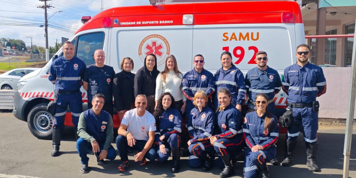 SAMU inaugura nova base e entrega nova ambulância em Três Barras, SC 
