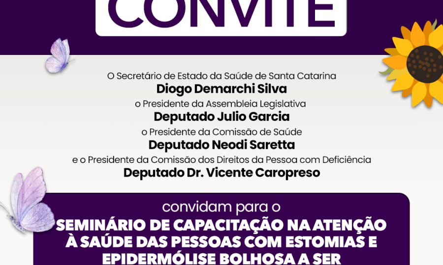 SES abre inscrições para capacitação de profissionais no atendimento de pessoas com Estomias e Epidermólise Bolhosa em Criciúma