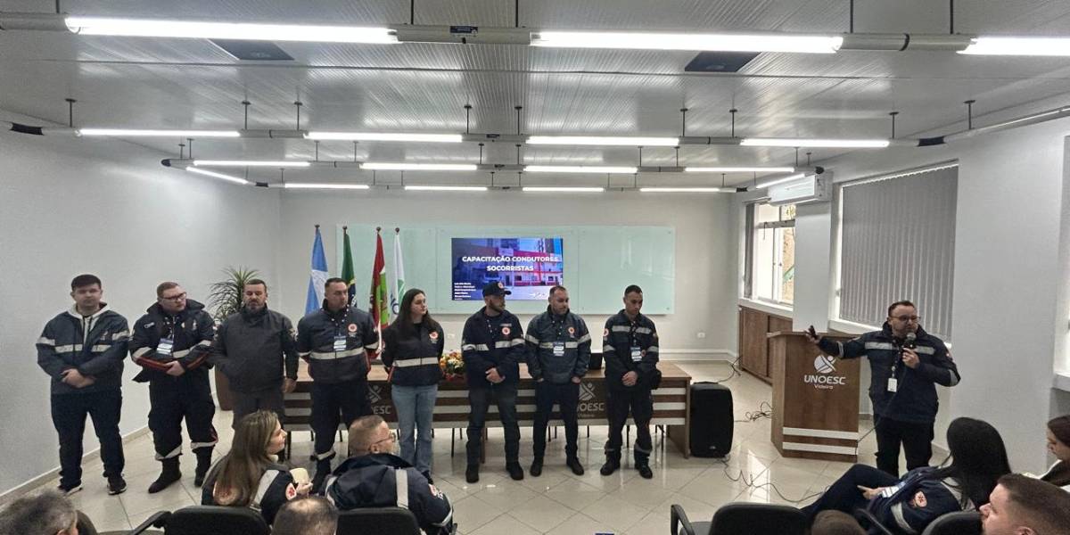 SAMU SC capacita 40 condutores socorristas do Meio-Oeste e do Planalto Serrano, em Videira