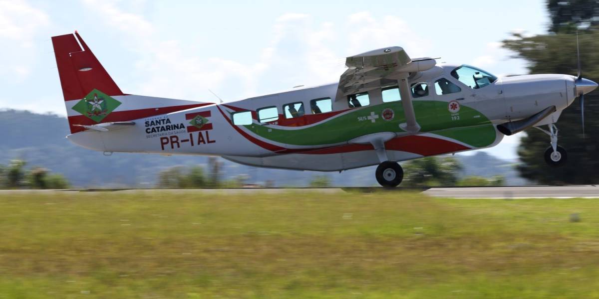 Serviço Aeromédico do SAMU em Joaçaba já garantiu mais de 200 atendimentos em 573 horas de voo