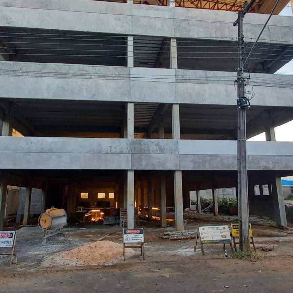 Com recursos do governo do Estado obras de ampliação da Oncologia do HUST, em Joaçaba, seguem avançando