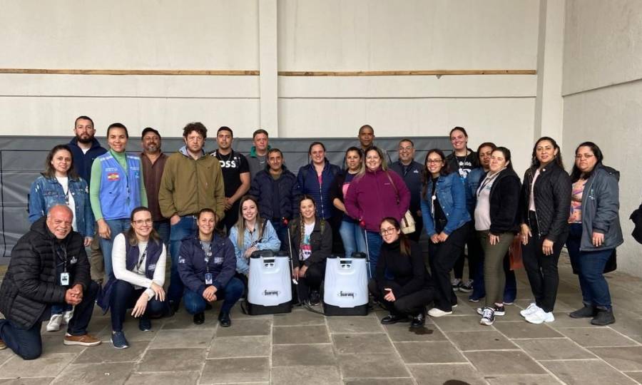 Agentes de Endemias recebem treinamento para aplicação de inseticida contra o Aedes aegypti na Serra Catarinense