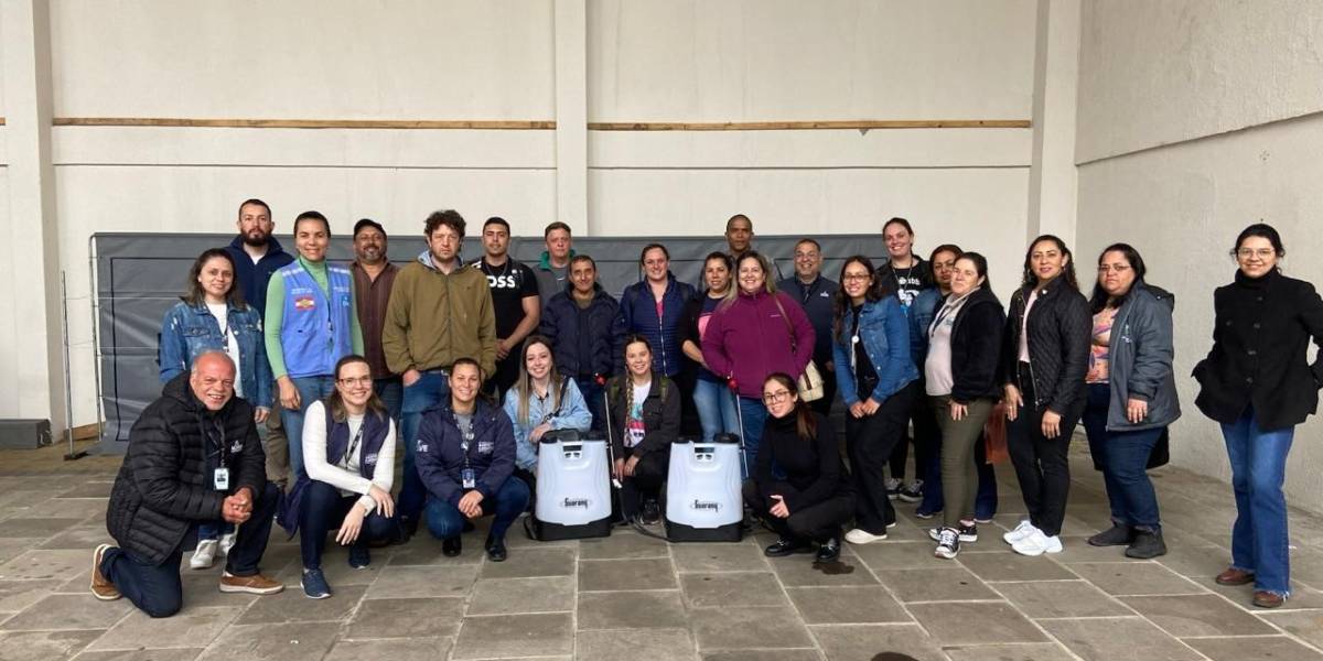 Agentes de Endemias recebem treinamento para aplicação de inseticida contra o Aedes aegypti na Serra Catarinense