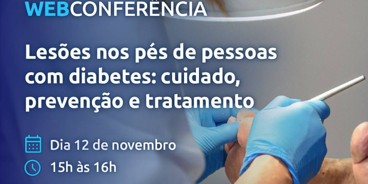 Secretaria de Saúde promove webconferência sobre cuidados, prevenção e tratamento de lesões nos pés de pessoas com diabetes