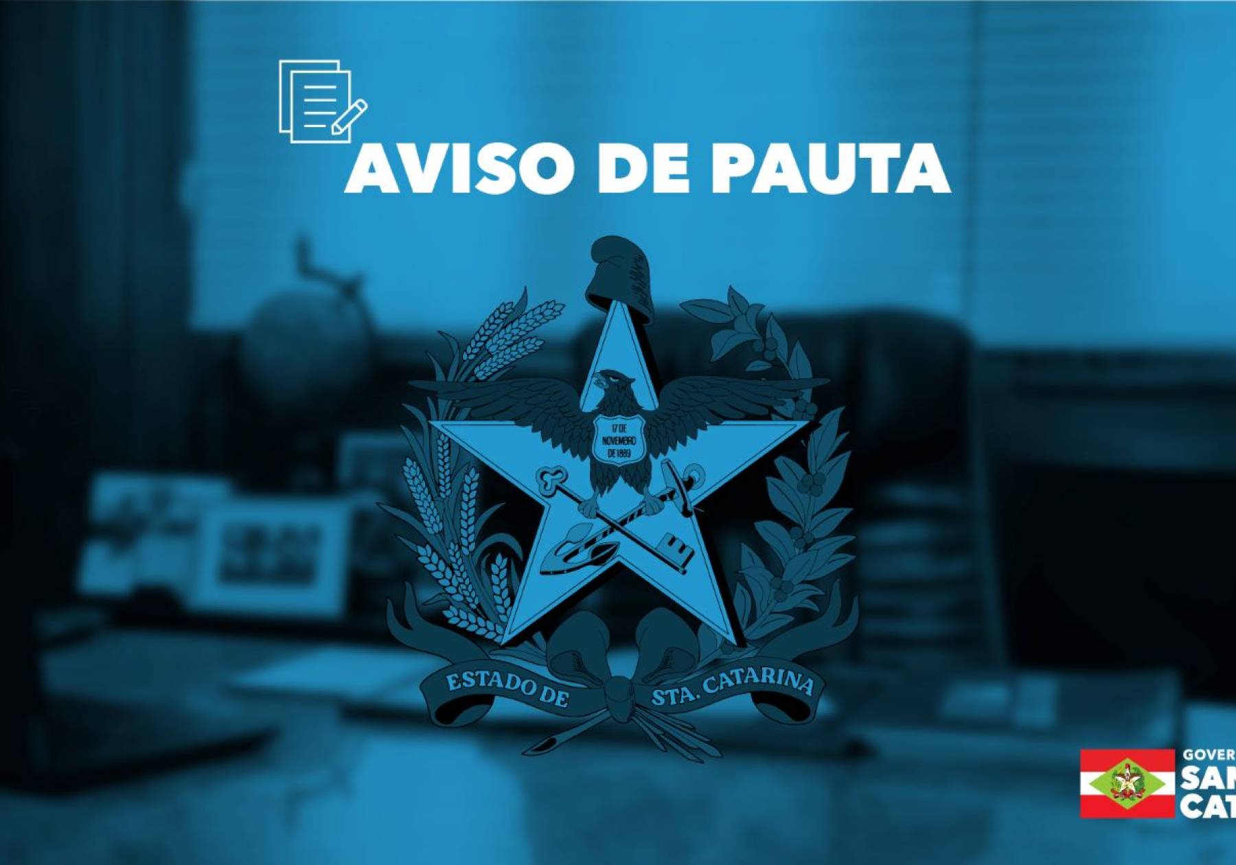 AVISO DE PAUTA: governador assina termo de colaboração para a gestão do Hospital Regional Ruth Cardoso em Balneário Camboriú