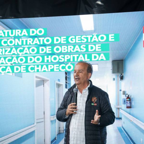 Jorginho Mello autoriza ampliação do Hospital da Criança e assina contrato de gestão da unidade em Chapecó