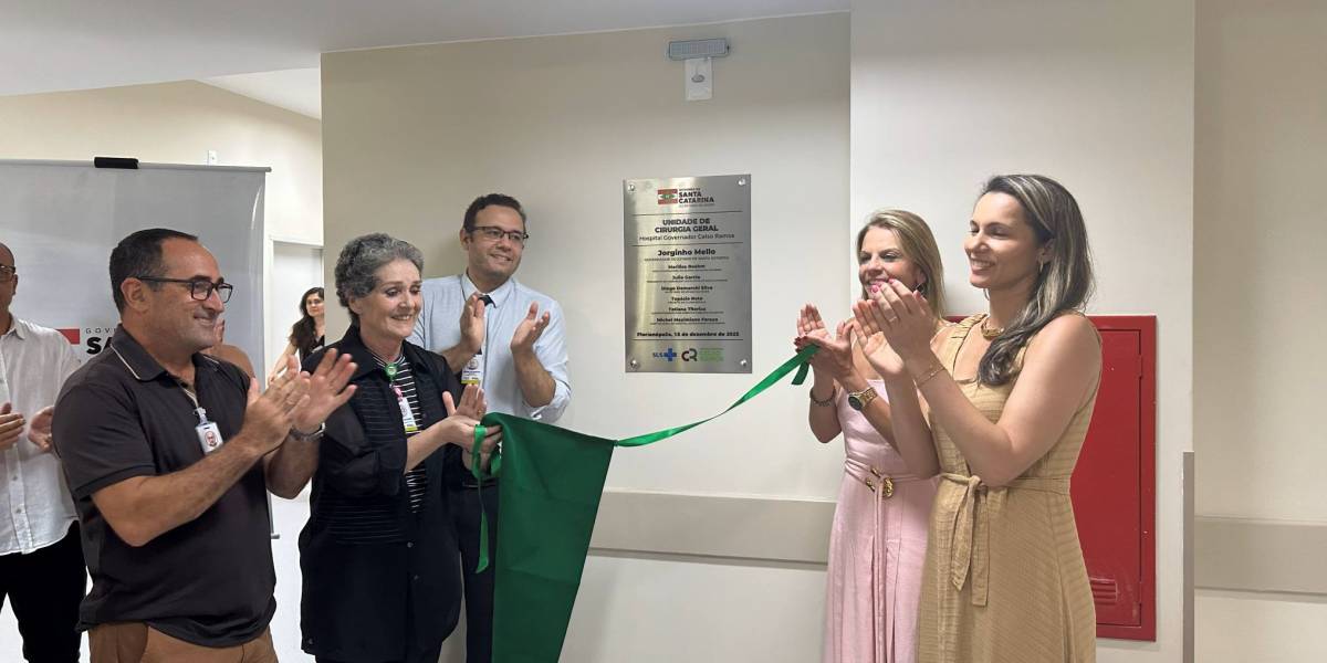 Saúde em Obras: Hospital Governador Celso Ramos inaugura reforma da Unidade de Cirurgia Geral 