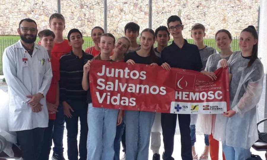 HEMOSC retoma em 2026 o Projeto Escola e fortalece a formação de futuros doadores de sangue em Santa Catarina