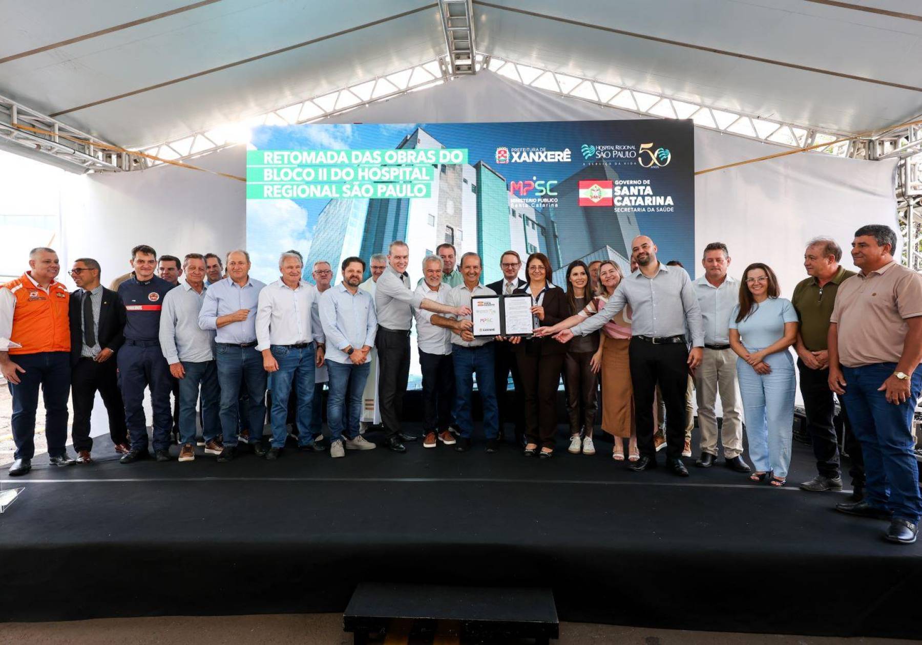 Governo do Estado anuncia retomada das obras do Bloco II no Hospital Regional São Paulo, em Xanxerê
