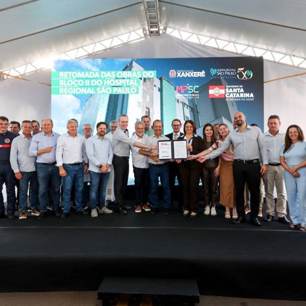 Governo do Estado anuncia retomada das obras do Bloco II no Hospital Regional São Paulo, em Xanxerê