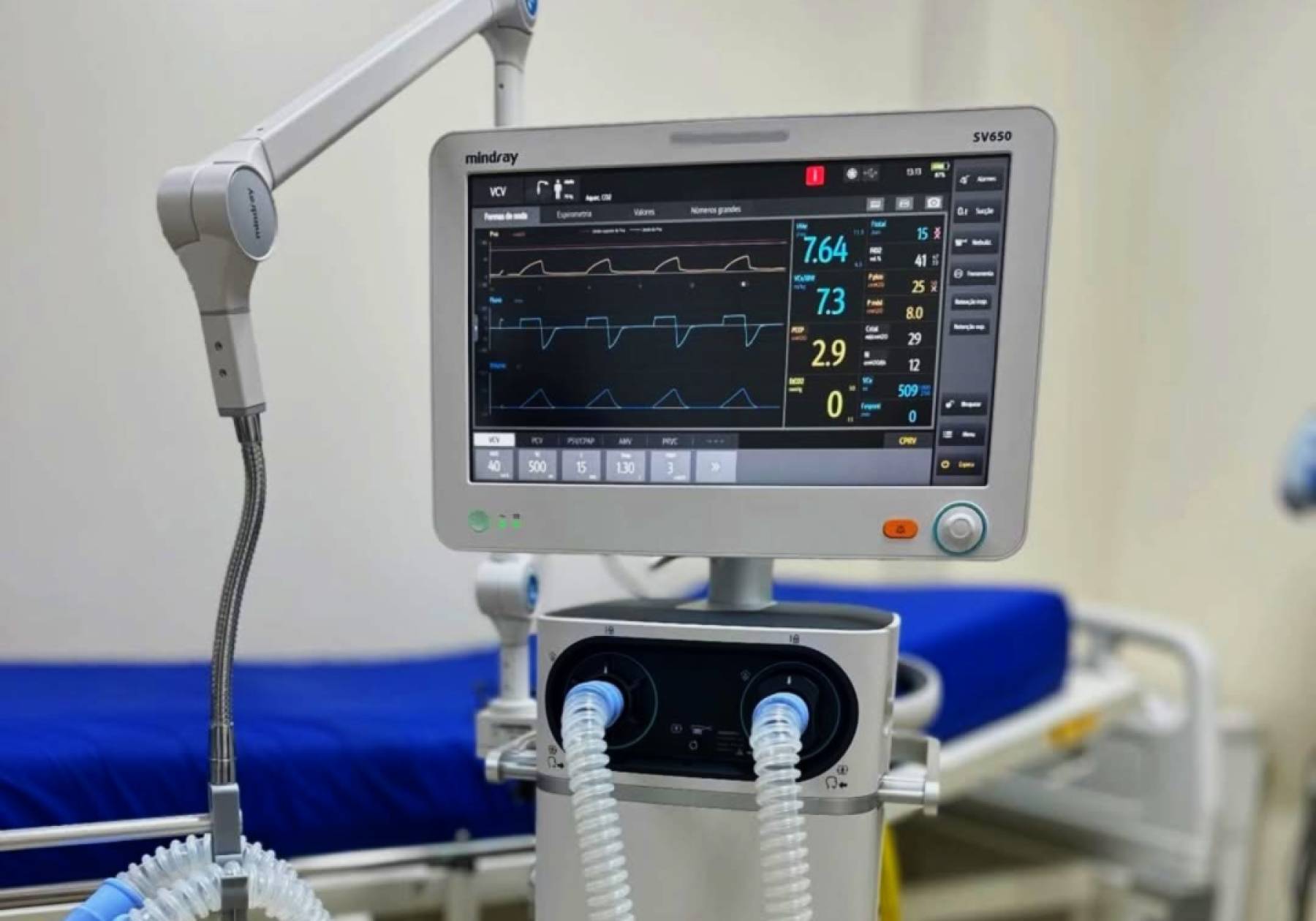 Hospitais da rede estadual recebem 58 ventiladores para reforçar atendimento intensivo