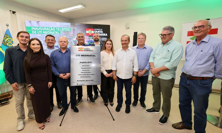 Governo do Estado inaugura UTI Neonatal e habilita novos serviços de alta complexidade em Rio Negrinho