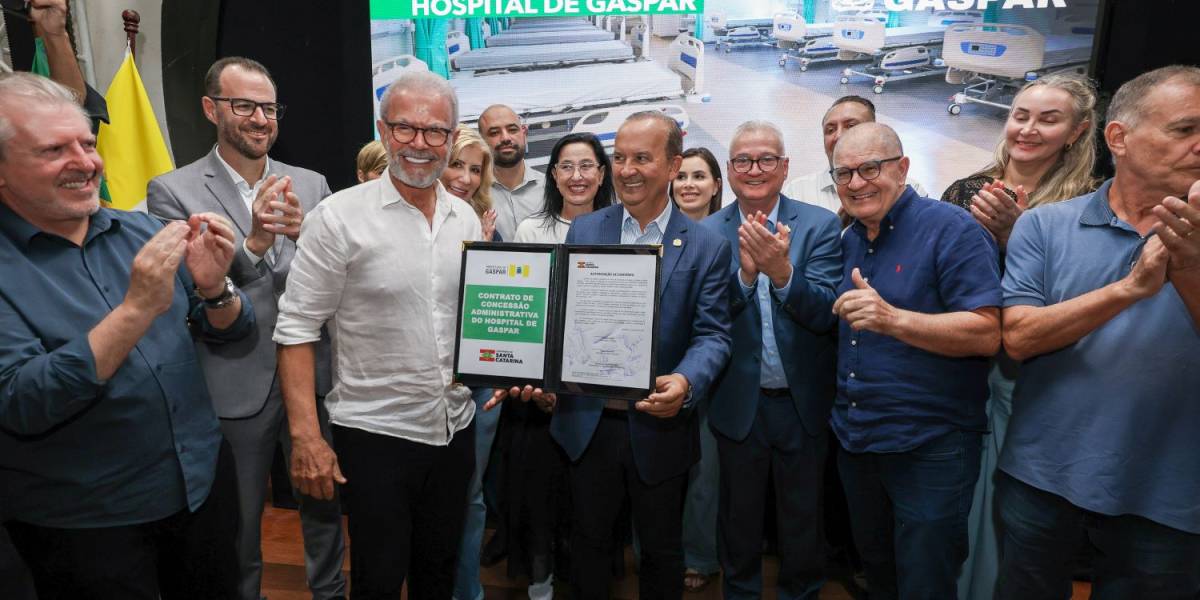 Governo do Estado assina contrato de concessão administrativa e anuncia R$ 24 milhões para hospital de Gaspar