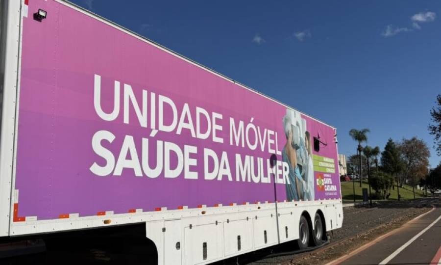 Em Caçador, Carreta da Saúde da Mulher realiza exames em pacientes da região