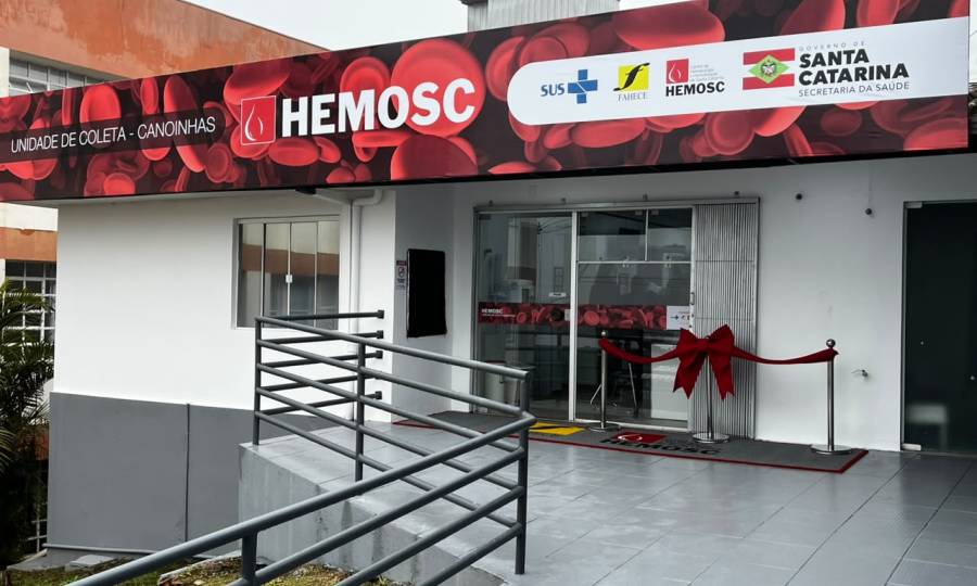 Após ter sido fechada em 2017, Estado reabre unidade  do HEMOSC em Canoinhas