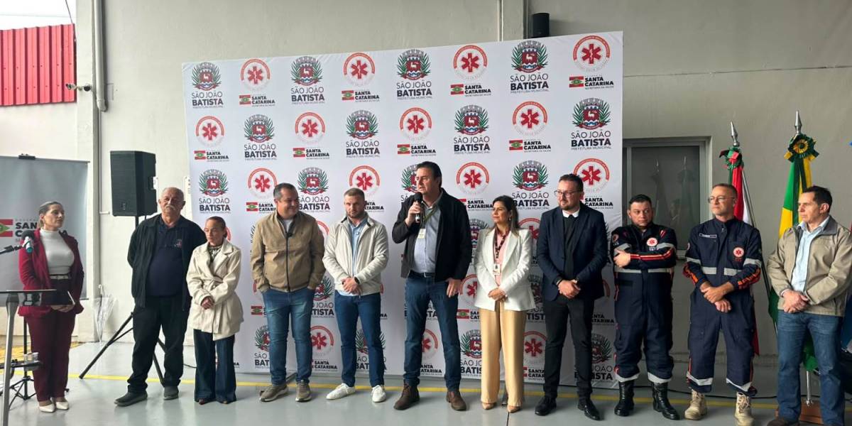 Estado implanta Unidade Básica em São João Batista e entrega novos equipamentos para o SAMU SC 