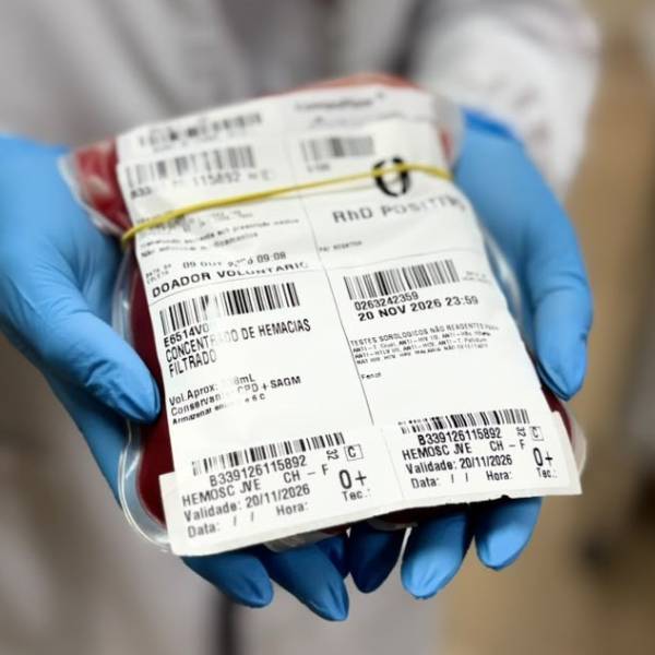 Santa Catarina realiza pela primeira vez o transporte de bolsa de sangue raro em cabine de avião comercial